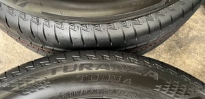 ยางใหม่ป้ายแดง 215-55-17 Bridgestone ปี 25 ใหม่กริ๊บ ถอดจากรถใหม่ป้ายแดง