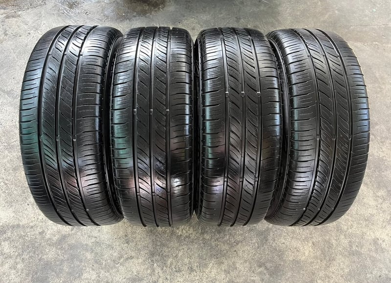 ล้อแม็ก 5รู114 Mitsu Xpander ขอบ 16 ดำหน้าเงา แถมยาง 205-55-16 Dunlop ปลายปี 20