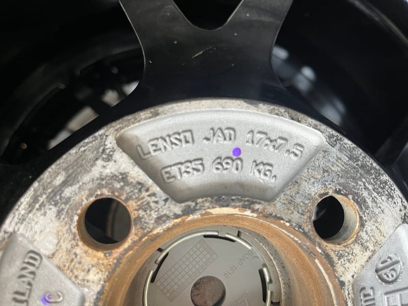 ล้อแม็กแถมยาง 4รู100 Lenso JAD แท้ ขอบ 17 สีดำ