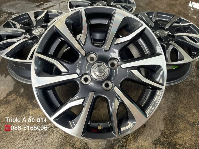 ล้อแม็ก Nissan Almera Sportech รุ่นใหม่ ขอบ 15 เทาหน้าเงา สวยกริ๊บ