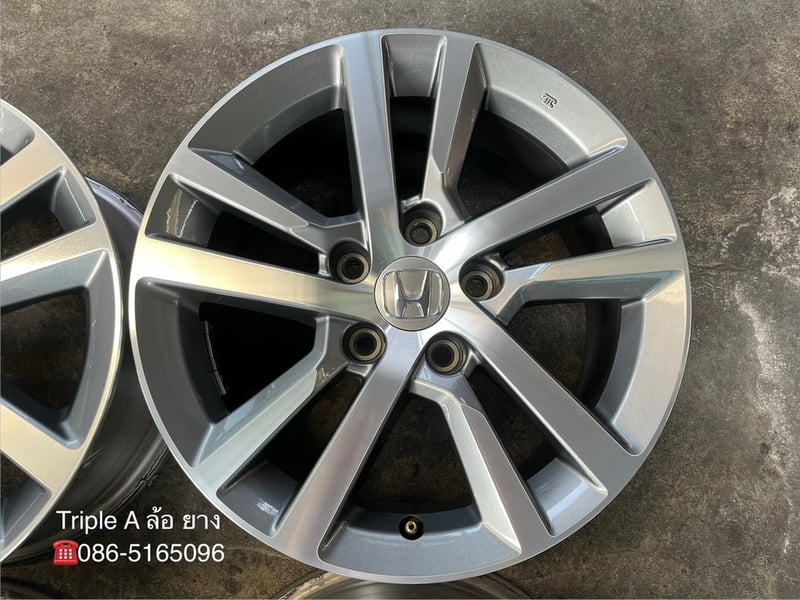 ล้อแม็ก 5รู114 Honda Civic FE ขอบ 16 เทาหน้าเงา สภาพสวย