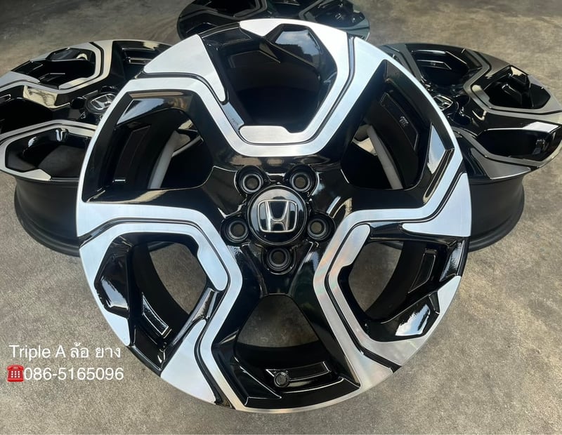 ล้อแม็ก 5รู114 Honda CRV G5 ตัวท็อป ขอบ 18 ดำหน้าเงา สวยกริ๊บ