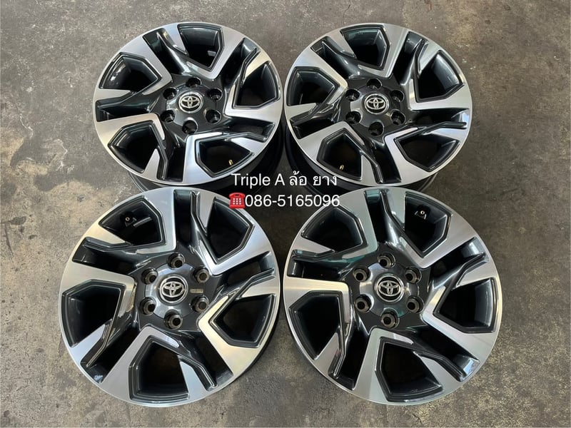 ล้อแม็กป้ายแดง 6รู139 Toyota Fortuner Leader ขอบ 18 เทาหน้าเงา สวยกริ๊บ