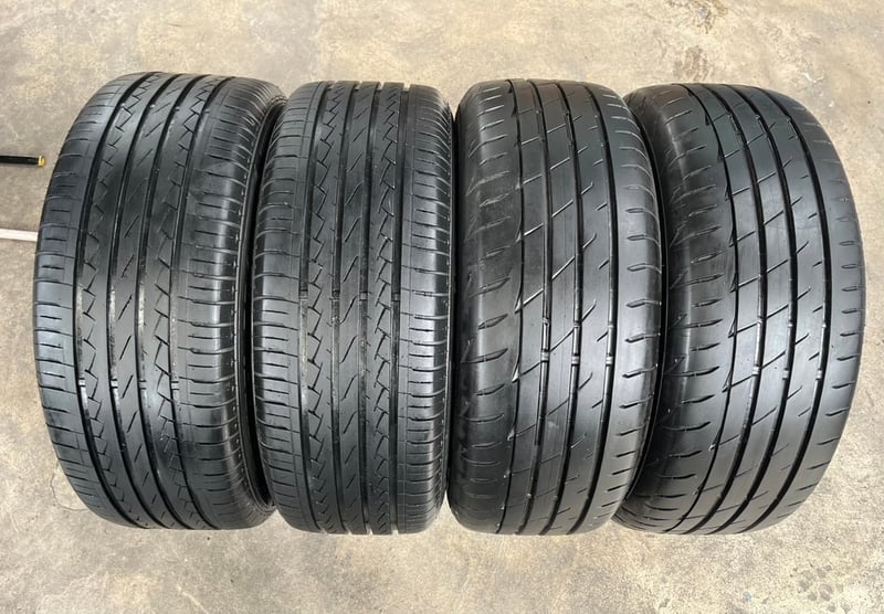 ล้อแม็กแต่ง 4รู100 Valenza ขอบ 15 สีดำหน้าเงา พร้อมยาง 195-55-15 ปี 22