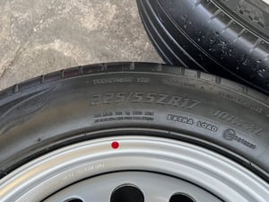 ล้อกระทะ 6รู139 Toyota ขอบ 17 แถมยาง 225-55-17 OTANI ปี 23