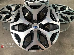 ล้อแม็กป้ายแดง 5รู114 Subaru Forester ขอบ 17 ดำหน้าเงา สวยกริ๊บ