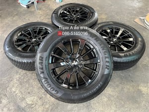 ล้อแม็กพร้อมยางใหม่ป้ายแดง Mitsu Pajero ขอบ 18 สีดำ สวยกริ๊บ ล้อแม็กพร้อมยางใหม่ป้ายแดง Mitsu Pajero ขอบ 18 สีดำ สวยกริ๊บ