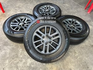 ล้อแม็ก Toyota Fortuner BMC ขอบ 17 สีเทาดำ พร้อมยางป้ายแดง 265-65-17 Continental ปี 25