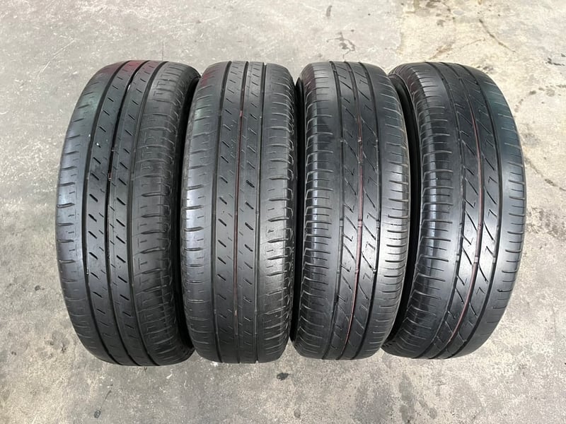 ล้อกระทะพร้อมยาง 4รู100 Mitsu ขอบ 14 สภาพดี