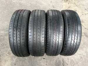 ล้อกระทะพร้อมยาง 4รู100 Mitsu ขอบ 14 สภาพดี