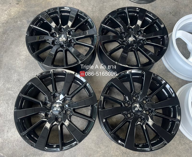 ล้อแม็ก 6รู139 Mitsu Pajero ขอบ 18 สีดำ สภาพสวย