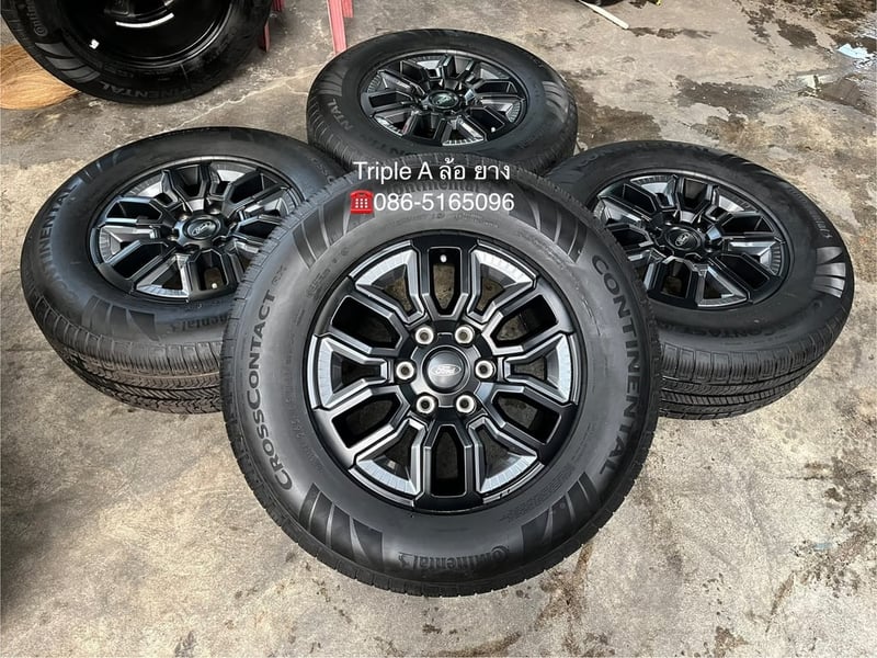 ล้อแม็กป้ายแดง Ford Ranger XLS ขอบ 17 พร้อมยางป้ายแดง 265-65-17 Continental ปี 25
