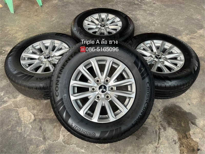 ล้อแม็ก Mitsu Triton Plus ขอบ 17 พร้อมยางป้ายแดง 265-65-17 Continental ปี 25