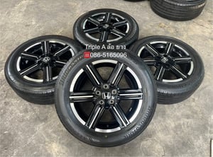 ล้อแม็ก Honda HRV ตัวท็อป ขอบ 17 ดำหน้าเงา พร้อมยาง 215-60-17 Bridgestone ปี 22