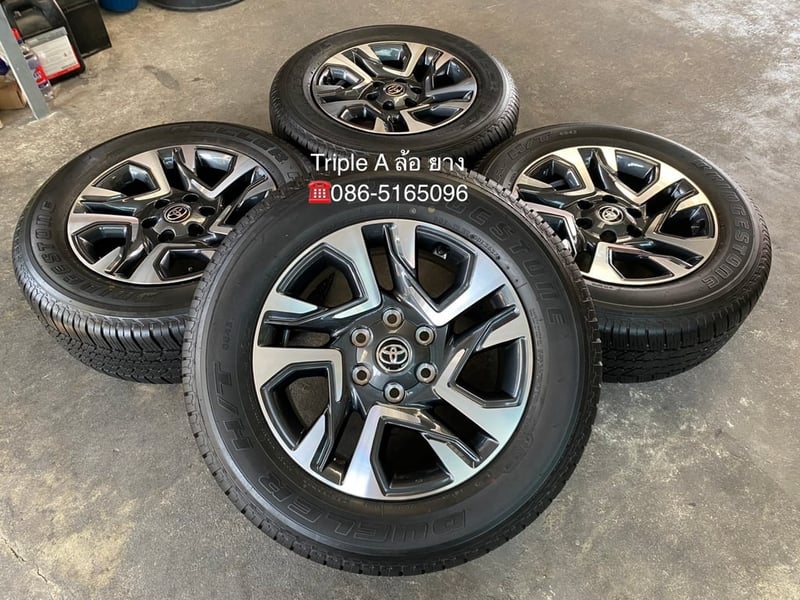 ล้อแม็กพร้อมยางป้ายแดง Toyota Fortuner Leader ขอบ 18 เทาหน้าเงา สวยกริ๊บ