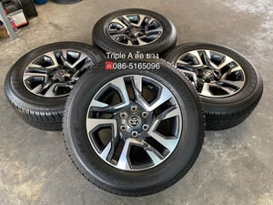 ล้อแม็กพร้อมยางป้ายแดง Toyota Fortuner Leader ขอบ 18 เทาหน้าเงา สวยกริ๊บ