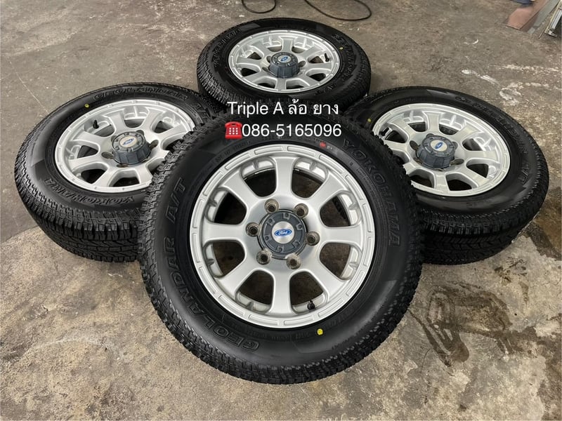 ล้อแม็ก 6รู139 Ford Ranger ขอบ 15 พร้อมยางใหม่ 205-70-15 Yokohama ปี 25