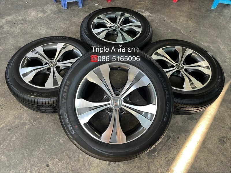 ล้อแม็ก Honda CRV G4 ขอบ 18 สีเทาหน้าเงา พร้อมยางป้ายแดง 225-60-18 CHAOYANG ปี 25