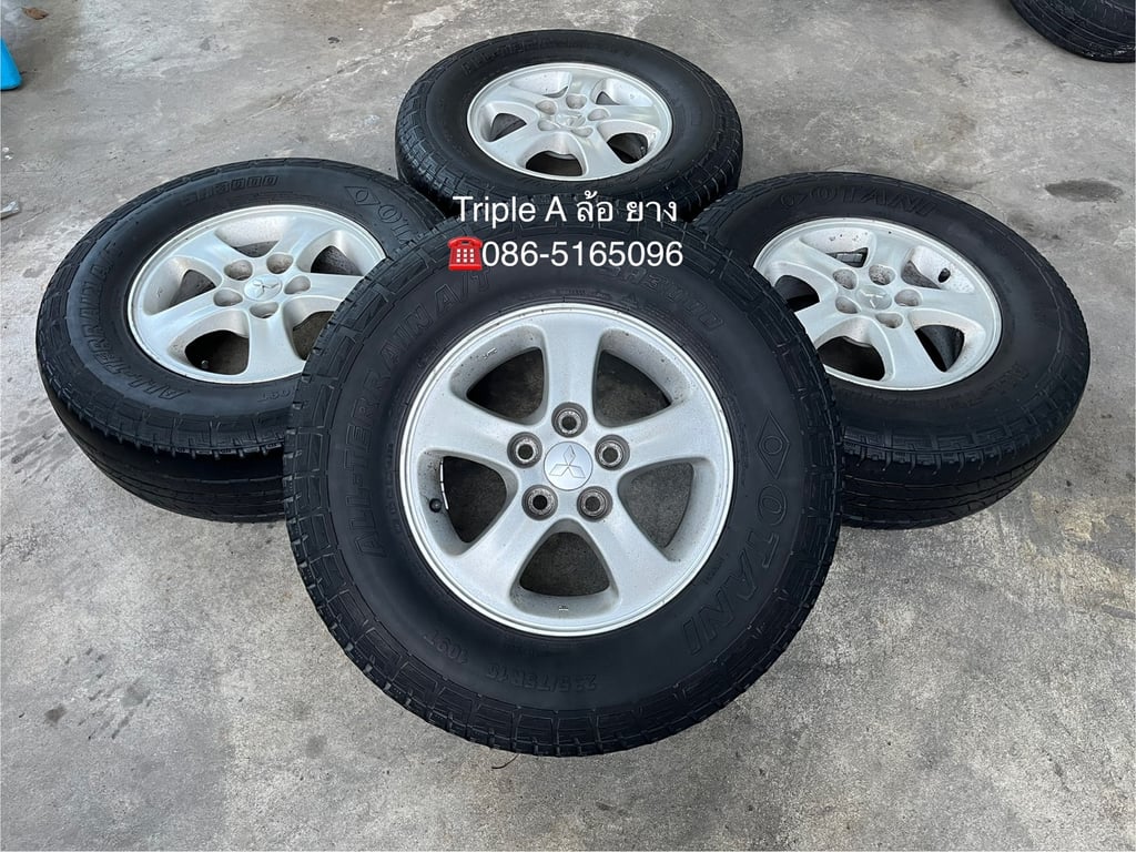 ล้อแม็ก 5รู114 Mitsu Triton ขอบ 15 แถมยาง 235-75-15 OTANI ปี 20  ล้อแม็ก 5รู114 Mitsu Triton ขอบ 15 แถมยาง 235-75-15 OTANI ปี 20