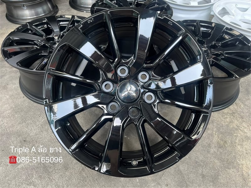 ล้อแม็ก 6รู139 Mitsu Pajero ขอบ 18 สีดำ สภาพสวย