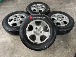 ล้อแม็ก 5รู114 Toyota Vigo Champ ขอบ 16 สีเทา พร้อมยาง 215-70-16 Bridgestone ปี 20 ล้อแม็ก 5รู114 Toyota Vigo Champ ขอบ 16 สีเทา พร้อมยาง 215-70-16 Bridgestone ปี 20