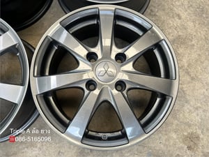 ล้อแม็ก 4รู114 Mitsu Lancer ขอบ 15 สีเทาไฮเปอร์ สวยกริ๊บ