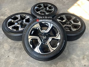 ล้อแม็ก Honda CRV G5 ตัวท็อป ขอบ 18 ดำหน้าเงา พร้อมยางป้ายแดง 225-60-18 CHAOYANG ปี 25