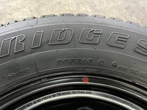 ล้อกระทะ 5รู114 Toyota ขอบ 16 สีดำ แถมยาง 205R16 Bridgestone ปลายปี 18 ล้อกระทะ 5รู114 Toyota ขอบ 16 สีดำ แถมยาง 205R16 Bridgestone ปลายปี 18