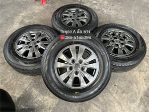 ล้อแม็ก 5รู114 Toyota ขอบ 15 สีไฮเปอร์ พร้อมยางใหม่ 215-70-15 Bridgestone ปลายปี 25