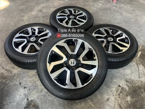 ล้อแม็ก Honda Jazz GK รองท็อป ขอบ 15 ดำหน้าเงา พร้อมยาง 185-60-15 Michelin ปี 25