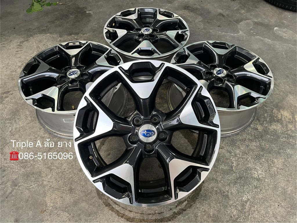 ล้อแม็ก 5รู100 Subaru XV ขอบ 17 ดำหน้าเงา ล้อแม็ก 5รู100 Subaru XV ขอบ 17 ดำหน้าเงา
