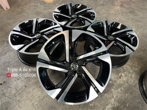 ล้อแม็ก 5รู100 Toyota Yaris Cross ขอบ 18 ดำหน้าเงา สภาพสวย