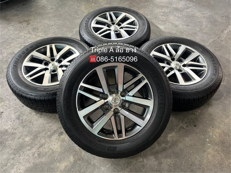 ล้อแม็ก Toyota Fortuner ตัวท็อป ขอบ 18 พร้อมยาง 265-60-18 Bridgestone ปลายปี 23