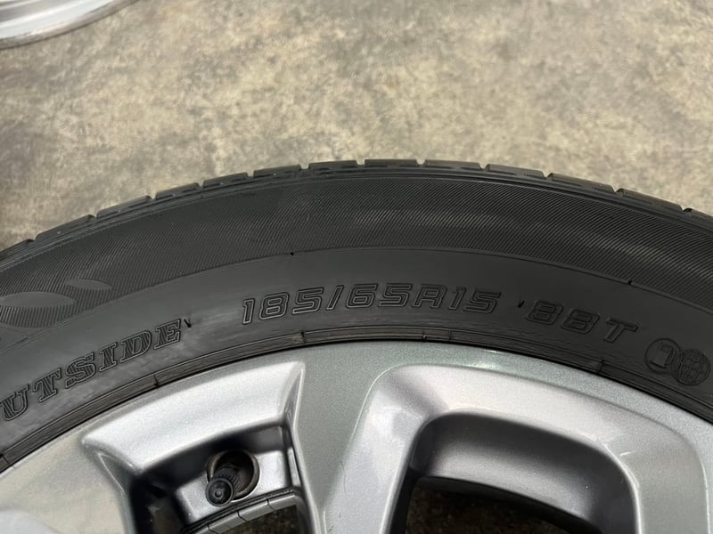 ล้อแม็ก Mazda 2 Skyactive ขอบ 15 สีเทา แถมยาง 185-65-15 Dunlop ปี 21