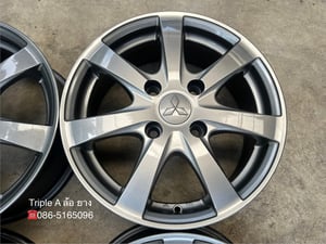 ล้อแม็ก 4รู114 Mitsu Lancer ขอบ 15 สีเทาไฮเปอร์ สวยกริ๊บ