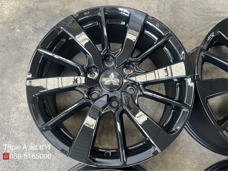 ล้อแม็ก 6รู139 Mitsu Pajero ขอบ 18 สีดำ สภาพสวย