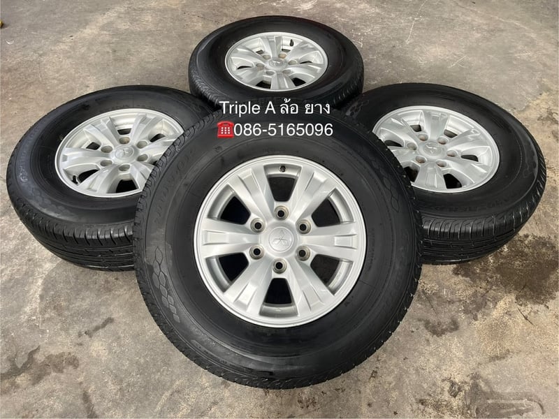 ล้อแม็ก 6รู139 Mitsu Pajero ขอบ 16 แถมยาง 265-70-16 Dunlop ปี 20