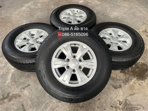ล้อแม็ก 6รู139 Mitsu Pajero ขอบ 16 แถมยาง 265-70-16 Dunlop ปี 20