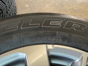 ล้อแม็ก 6รู139 Mitsu Pajero ขอบ 18 พร้อมยาง 265-60-18 Bridgestone ปลายปี 24