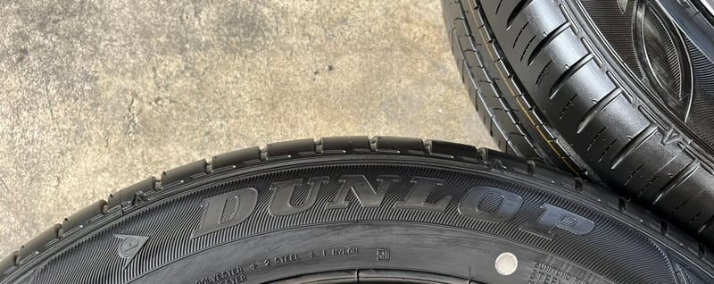 ยางป้ายแดง 185-60-16 Dunlop สวยกริ๊บ ถอดจากรถใหม่ป้ายแดง