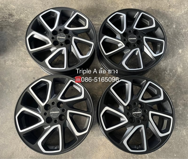 ล้อแม็ก 4รู100 Toyota Yaris Cross ขอบ 16 ดำหน้าเงา สวยกริ๊บ