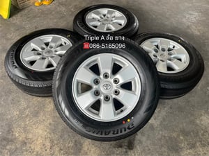 ล้อแม็ก 6รู139 Toyota ขอบ 15 พร้อมยางใหม่ 215-70-15 Bridgestone ปี 26