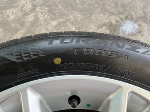 ล้อแม็ก 5รู114 Toyota INNOVA ขอบ 17 พร้อมยาง 215-55-17 Bridgestone ปี 23