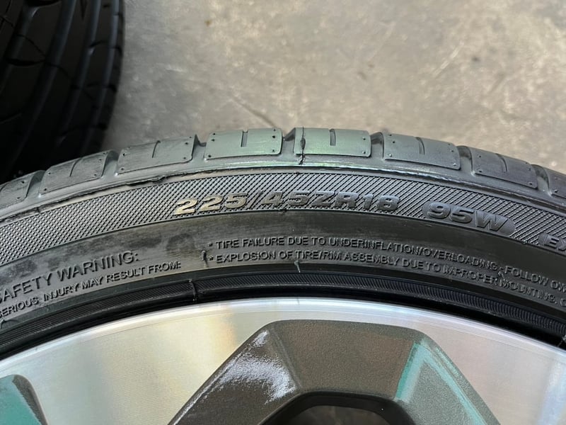 ล้อแม็ก Honda Accord G9 ขอบ 18 สีเทาหน้าเงา พร้อมยางใหม่ 225-45-18 GOODRIDE ปี 25