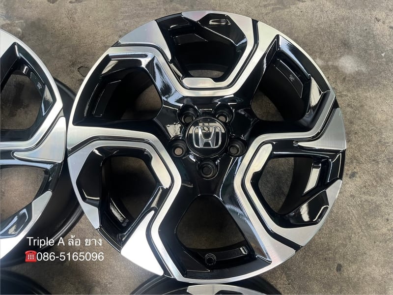 ล้อแม็ก 5รู114 Honda CRV G5 ตัวท็อป ขอบ 18 ดำหน้าเงา สวยกริ๊บ