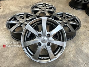 ล้อแม็ก 4รู114 Mitsu Lancer ขอบ 15 สีเทาไฮเปอร์ สวยกริ๊บ