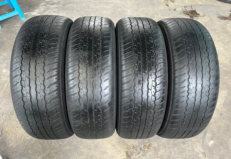 ล้อกระทะ 6รู139 Toyota ขอบ 17 แถมยาง 255-65-17 Dunlop ปี 22