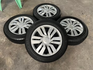 ล้อกระทะ 4รู100 Honda ขอบ 15 แถมยาง 175-65-15 Michelin ปี 20