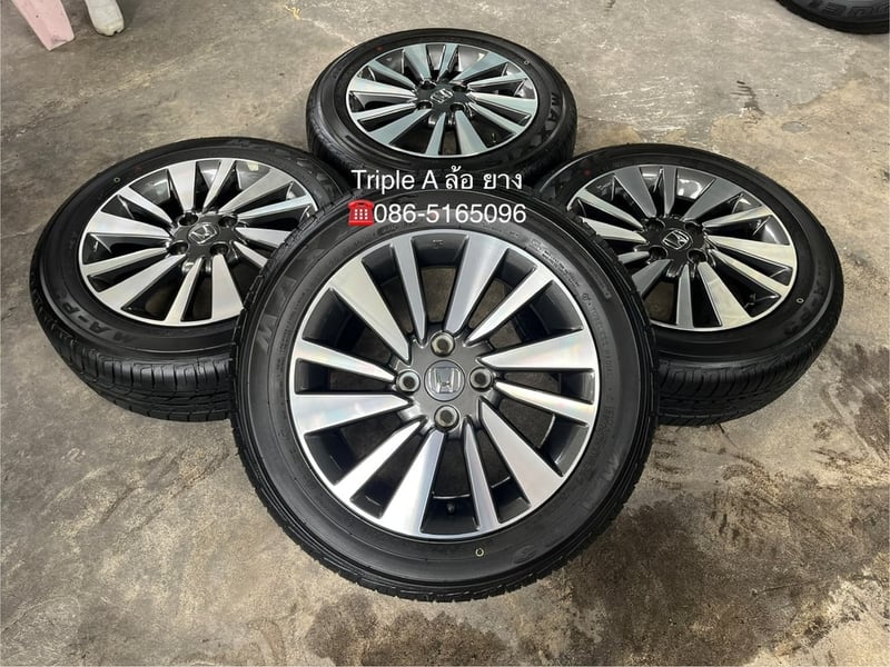 ล้อแม็กป้ายแดง Honda City SV รุ่นใหม่ล่าสุด ขอบ 15 เทาหน้าเงา พร้อมยางใหม่ป้ายแดง 185-60-15 Maxxis ปี 25