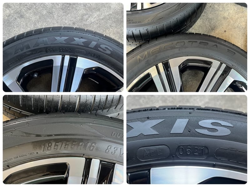 ล้อแม็กพร้อมยาง Toyota Yaris Ativ รุ่นใหม่ ขอบ 16 ดำหน้าเงา